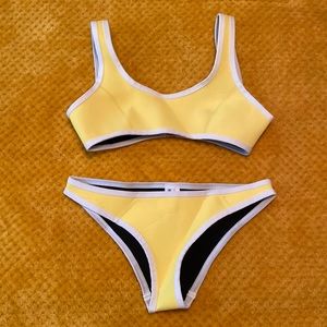 Hoaka Swimwear Neoprene Bikini Set Yellow XS